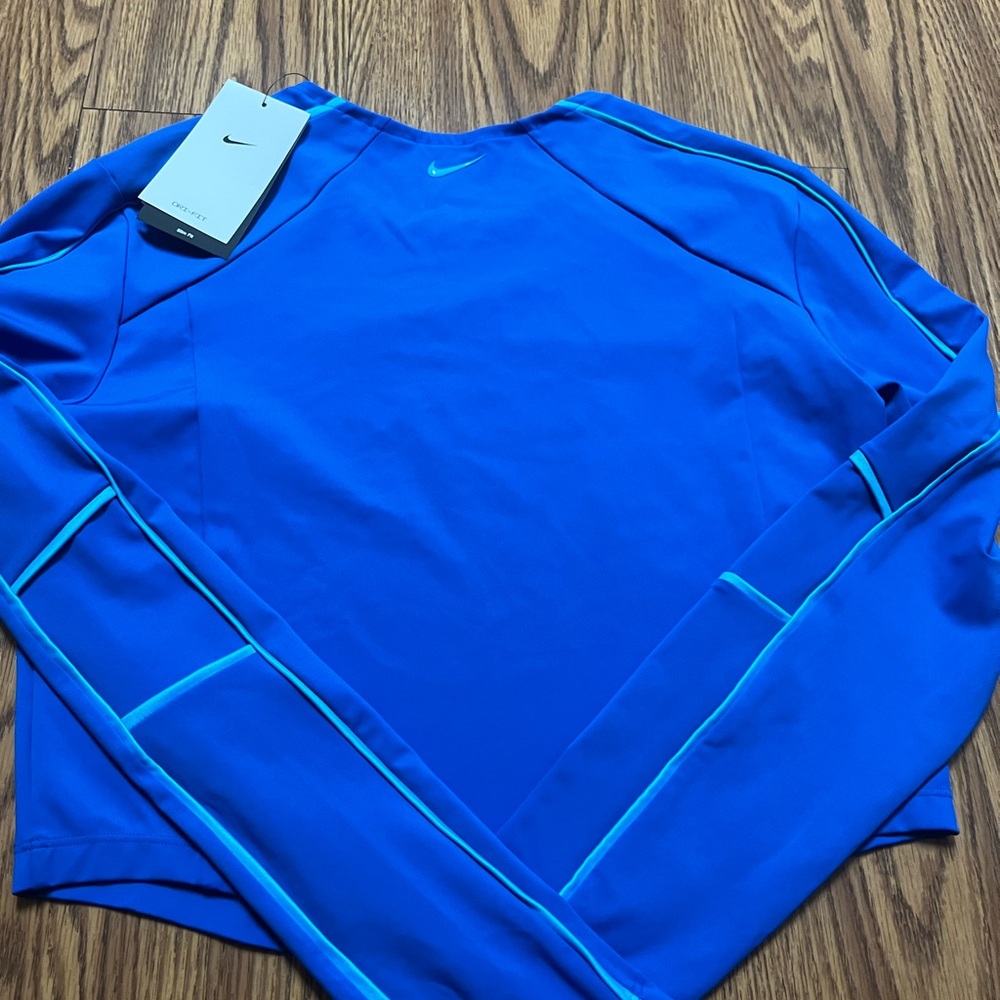 Nike Blue Long Sleeve Athletic Top and bottom shorts